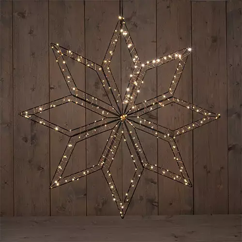 LED Kerstster Zwart/Koperdraad - 73 cm