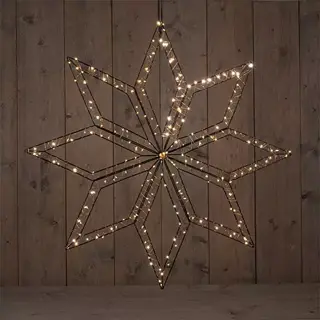 LED Kerstster Zwart/Koperdraad - 73 cm