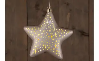 LED Ster Glas Sterren 19 cm - Champagne