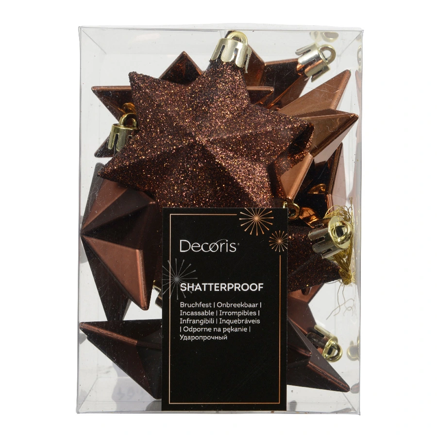 Sterren Mix 12 st. - Espresso - afbeelding 2