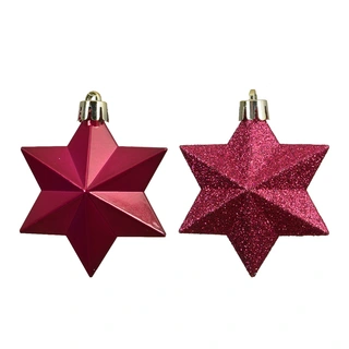 Sterren Mix 12 st. - Festive Pink - afbeelding 1