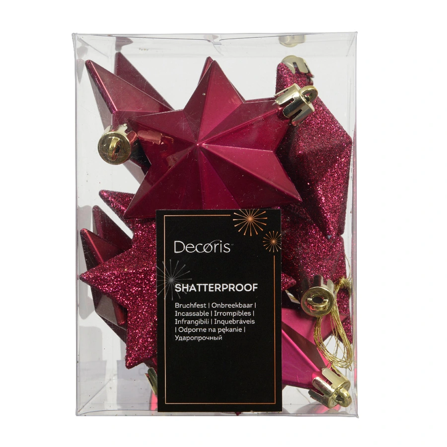 Sterren Mix 12 st. - Festive Pink - afbeelding 2