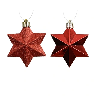 Sterren Mix 12 st. - Kerstrood - afbeelding 1