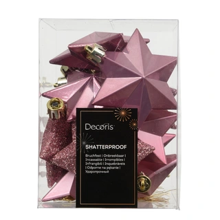 Sterren Mix 12 st. - Vintage Roze - afbeelding 2