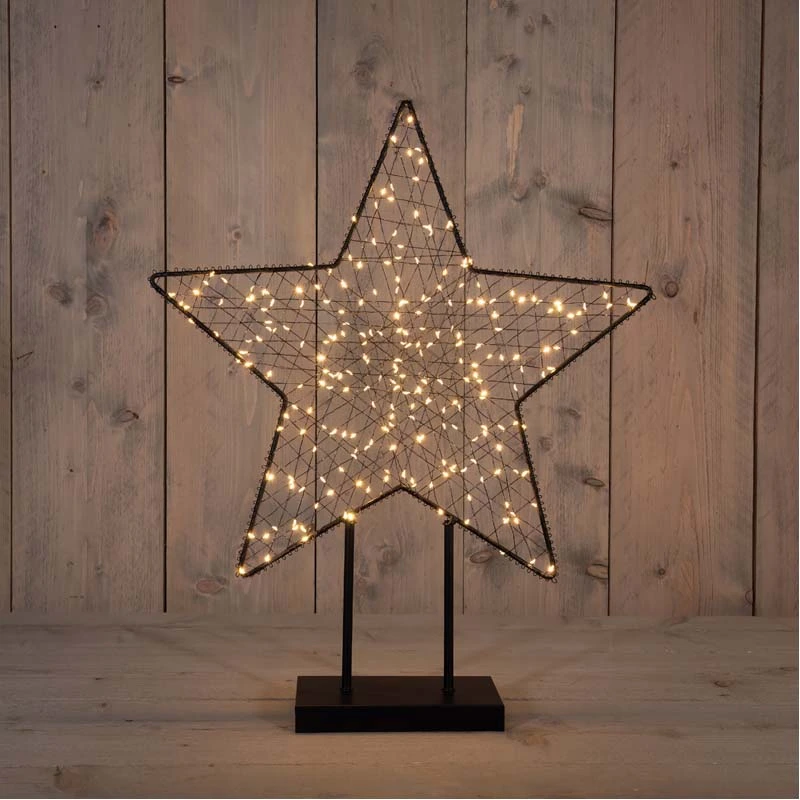 Ster Op Voet Metaal Classic Warm - 50x61,5 cm