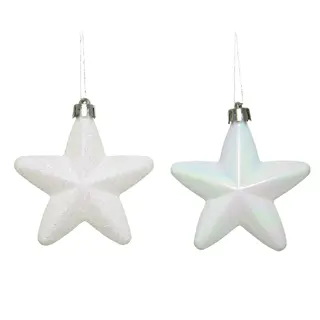 Kerstster Mix 6 st. - Iris Wit - afbeelding 2