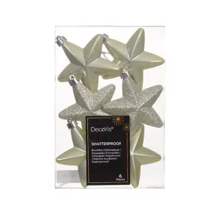 Kerstster Mix 6 st. - Wit Mint | Tuincentrum De Boet
