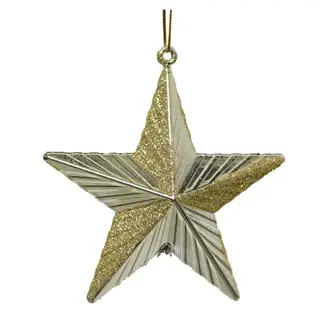 Kersthanger Ster 9 cm - Licht Goud