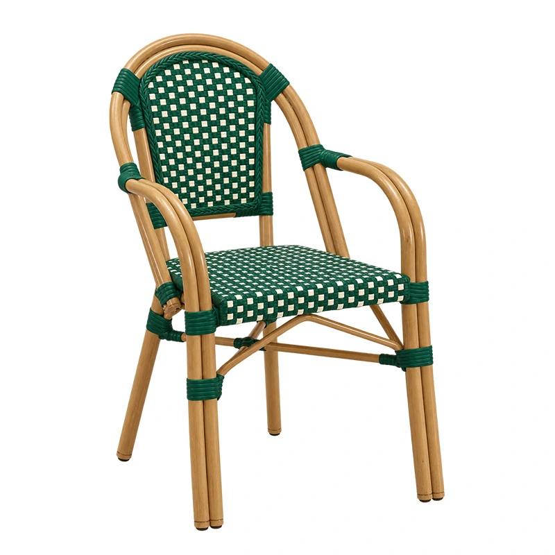 Tuin Armstoel Wicker - Ivoor/Groen
