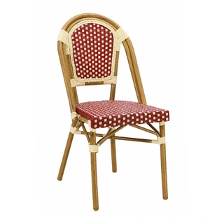 Tuinstoel Wicker - Ivoor/Rood