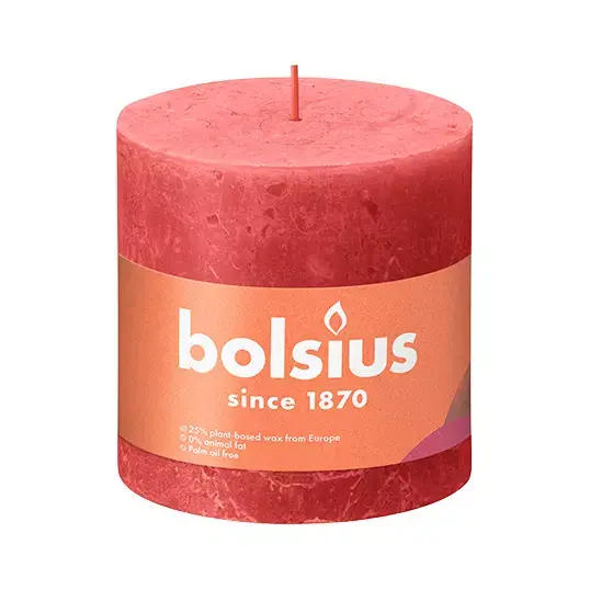 Bolsius Stompkaars Rustiek Ø10x10 cm - Blossom Pink