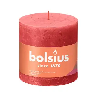 Bolsius Stompkaars Rustiek Ø10x10 cm - Blossom Pink