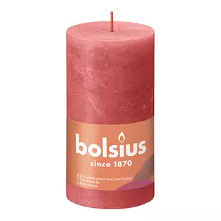 Bolsius Stompkaars Rustiek Ø6,8x13 cm - Blossom Pink