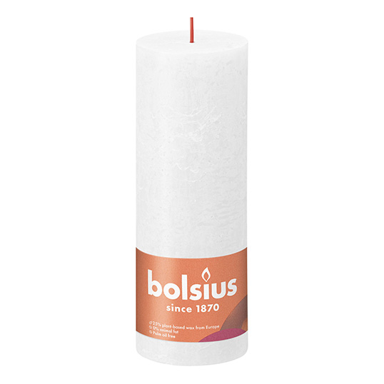 Bolsius Stompkaars Rustiek Ø6,8x19 cm - Cloudy White
