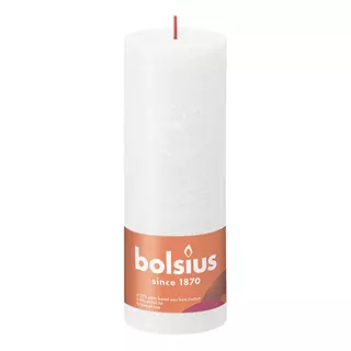 Bolsius Stompkaars Rustiek Ø6,8x19 cm - Cloudy White