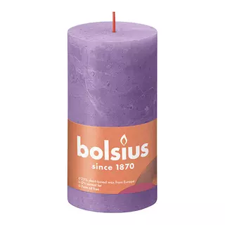 Bolsius Stompkaars Rustiek Shine Ø6,8x13 cm - Vibrant Violet