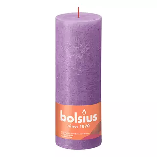 Bolsius Stompkaars Rustiek Shine Ø6,8x19 cm - Vibrant Violet