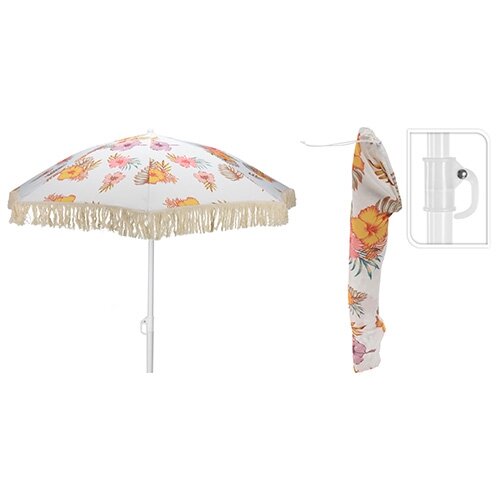 Buitengewoon Boet Strandparasol Bloemen - Ø180 cm - afbeelding 2