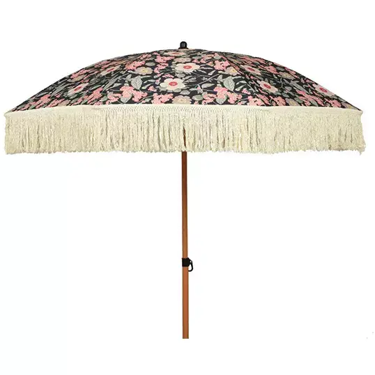 Strandparasol Bloemprint - Ø200 cm - afbeelding 1