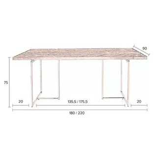 Dutchbone Tafel Class - 180x90x75 cm - afbeelding 5