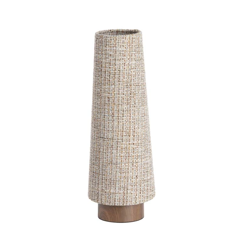 Light & Living Tafellamp Howie Hout - Ø19x52,5 cm - afbeelding 1