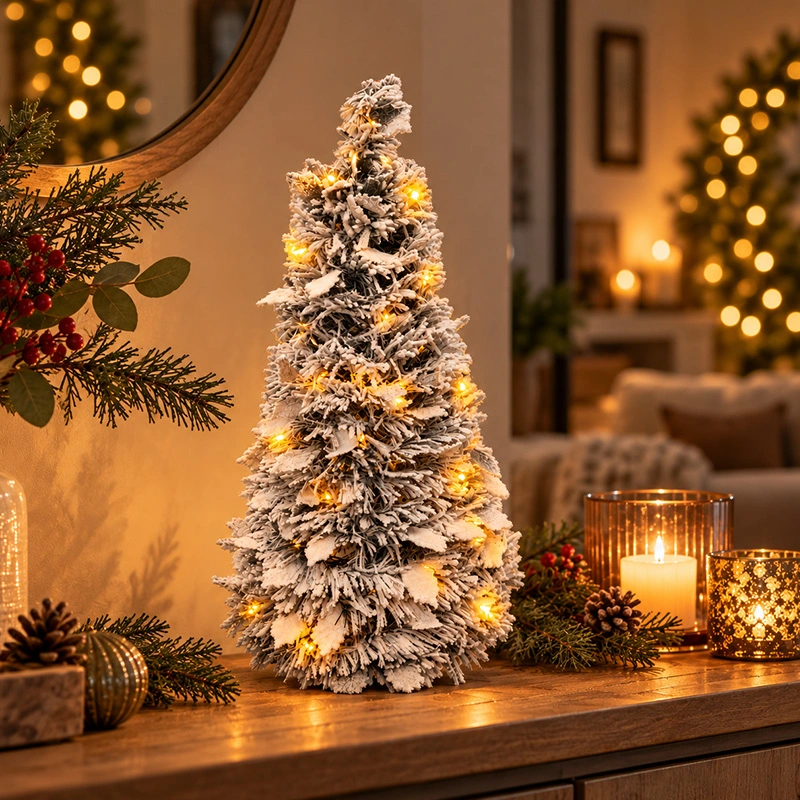 Tafel Kunstkerstboom Snowtree met LED - 45 cm - afbeelding 2