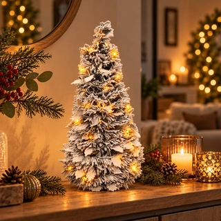 Tafel Kunstkerstboom Snowtree met LED - 45 cm - afbeelding 2