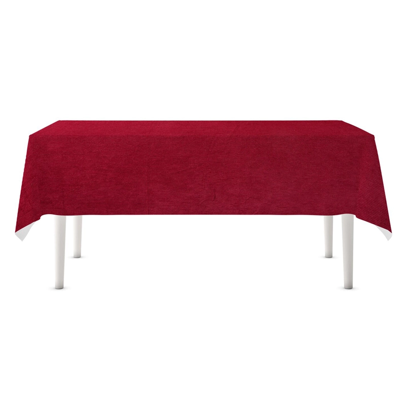 Tafelkleed Ribbel Burgundy - 140x250 cm - afbeelding 2