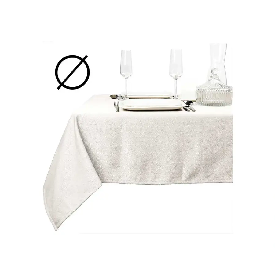 Unique Living Tafelkleed Oda Ø155 cm - ivoor