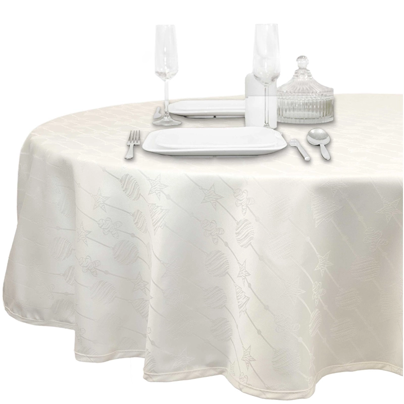 Unique Living Tafelkleed Raula Ø180 cm  dove white