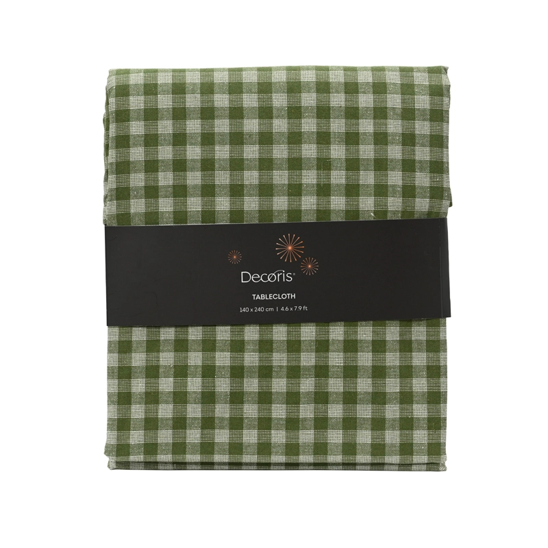 Kerst tafelkleed Ruit groen - afbeelding 1