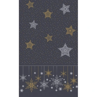 Duni Tafellaken Snowstars Black - 138x220cm