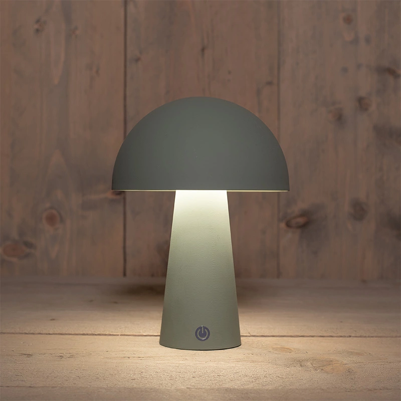Tafellamp Oplaadbaar Rond Olijf - Ø15x21 cm