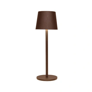 Tafellamp Ribbel Oplaadbaar Brons - Ø9x27,5 cm