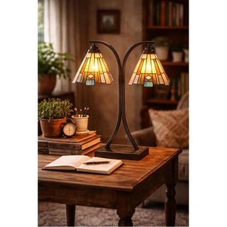 Tafellamp Tiffany - 48x19x57cm - afbeelding 4