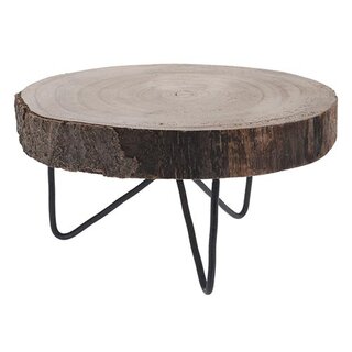 Tafeltje Hout Metaal - Ø24 cm