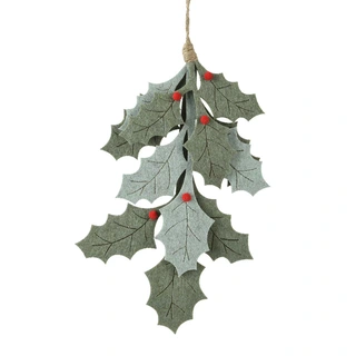 Kersthanger Hulst Vilt - 28 cm - afbeelding 1