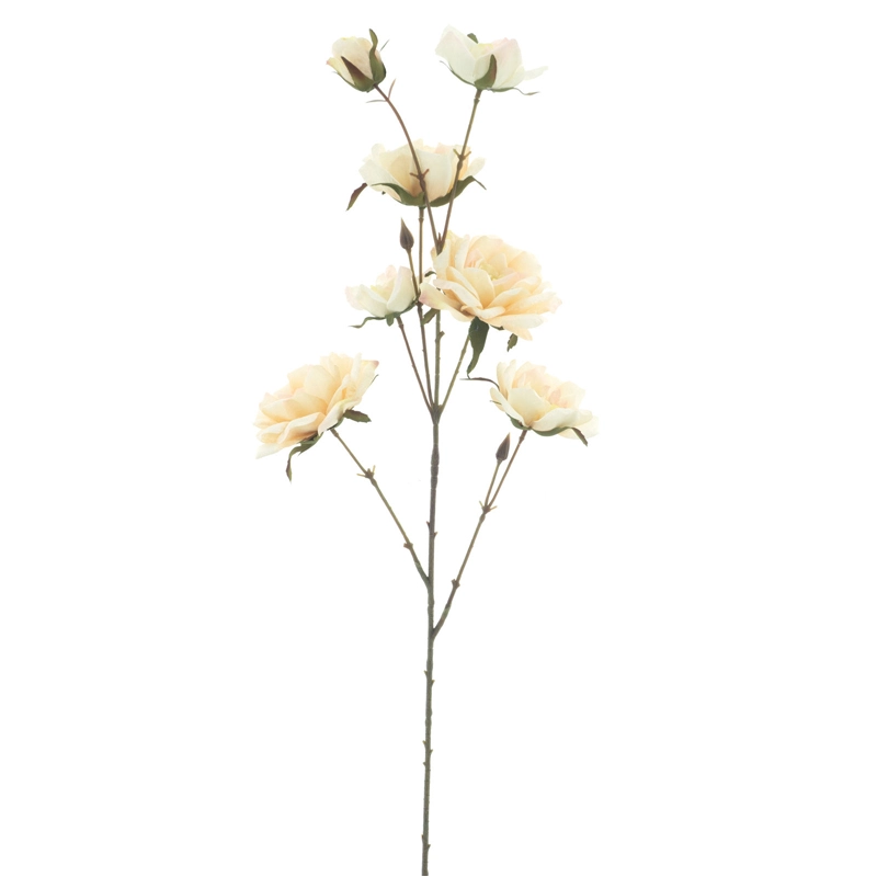 Kunstbloem Theeroos Spray Monica Crème - 96 cm
