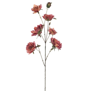 Kunstbloem Theeroos Spray Monica Peach - 96 cm