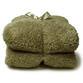 Unique Living Teddy Plaid 150x200 cm - Moss Green