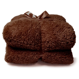 Unique Living  Teddy plaid 150x200 cm - rocky brown