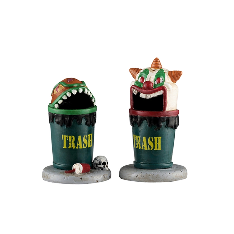 Lemax Terrifying Trash Cans - 2 st.