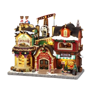 Lemax The Holly Jolly Chocolatier & Mrs. Claus Coffee Shop