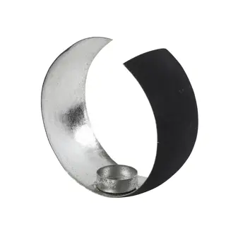 Countryfield Theelichth Tomlin S zwart/zilver - L6B15H13CM