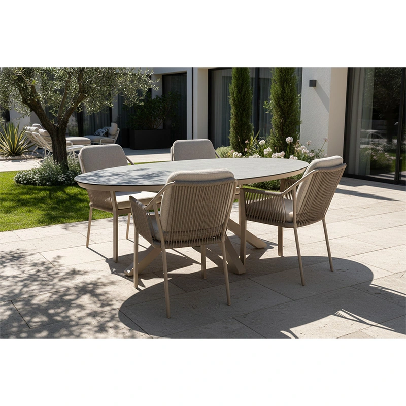 Tierra Outdoor Liv Diningstoel - Champagne - afbeelding 3