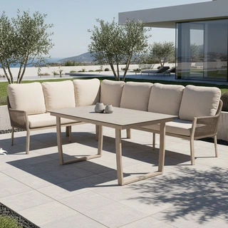 Tierra Outdoor Liv Lounge- diningset - Champagne - afbeelding 1