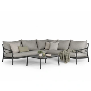 Tierra Outdoor Monti Loungeset - Charcoal | De Boet