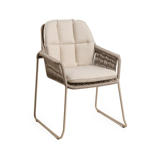 Tierra Outdoor Rivera Diningset Champagne - Rond - afbeelding 3