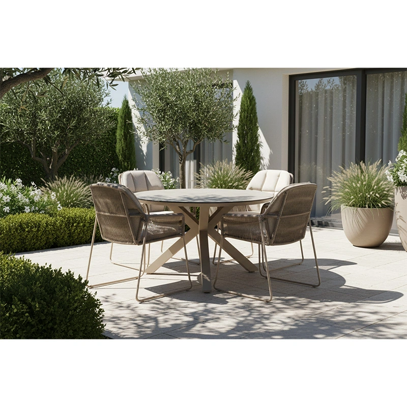 Tierra Outdoor Rivera Diningstoel - Champagne - afbeelding 3