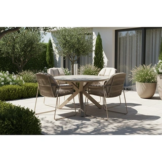 Tierra Outdoor Rivera Diningstoel - Champagne - afbeelding 3